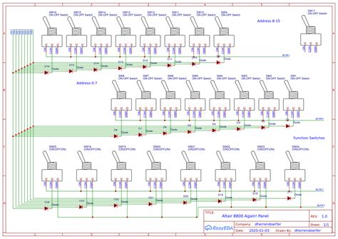 The ALTAIR 8800 Shield-Panel for the Teensy-3.6 Pa - OSHWLab