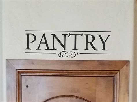 Pantry / Sign Kitchen Pantry, Decal Sticker, Home Decor, Vinyl 4 Decor Pantry Decor Sign FB039 ...