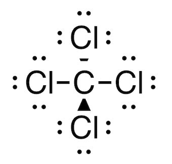 Draw the structure of carbon tetrachloride according to Lewis theory ...