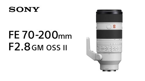 Sony FE 70-200mm F2.8 GM OSS II Full-Frame Constant-Aperture telephoto Zoom G Master Lens ...