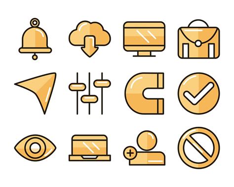 Interface, digital, and web technology icon set 1437778 Vector Art at Vecteezy