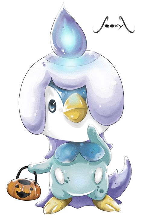 Piplup X Litwick Halloween Time by Seoxys6 on DeviantArt | Piplup, Pokemon, Halloween