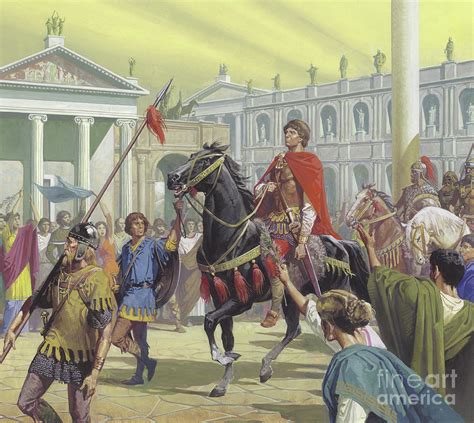 Theodoric Enters Rome In The Year Ad 500 Painting by Severino Baraldi - Pixels Merch