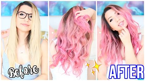 Dying My Hair Pink! Before and After + How I Dyed It! - YouTube