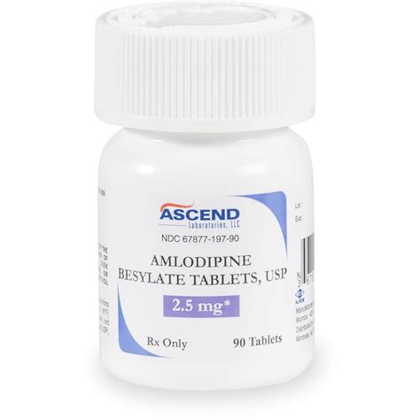 Amlodipine Besylate 2.5 mg Tablets, 90 Count | Petco