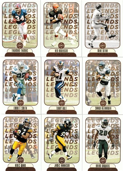 2021 Panini Legacy Football Legends Cards | eBay