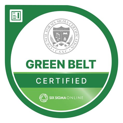 Shareable Digital Badge - Green Belt - Six Sigma Online