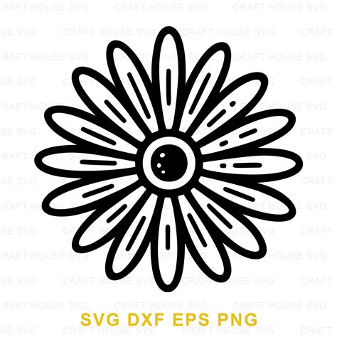 Daisy SVG Outline - Craft House SVG