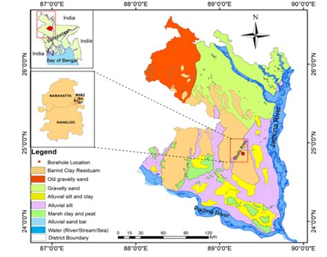 Location map of the study area (modified after ALAM et al. 1990 ...