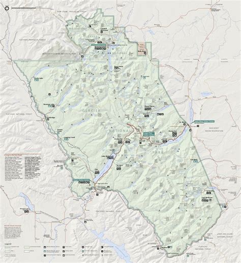 Glacier National Park Printable Free Map