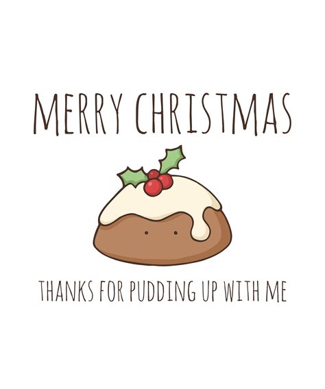 Merry Christmas - Thanks For Pudding Up With Me in 2021 | Funny food ...