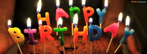 Happy Birthday Cake and Candles Facebook Cover