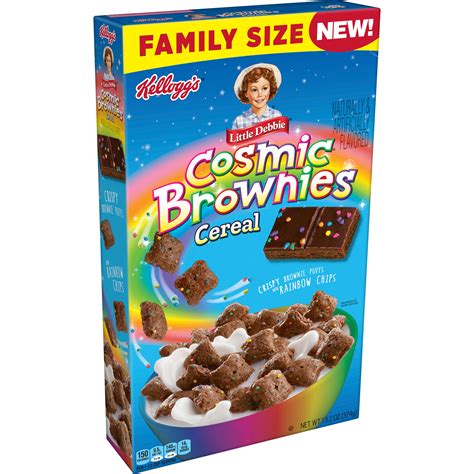 Kellogg's Little Debbie Breakfast Cereal, 9 Vitamins and Minerals, Kids Snacks, Cosmic Brownies ...