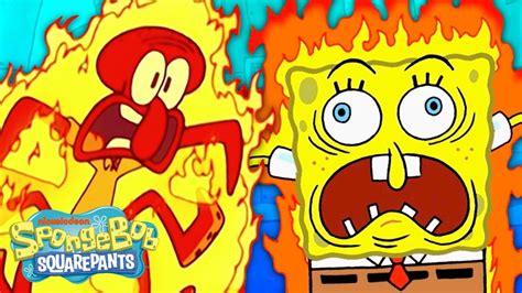 Every Time Someone Catches on Fire 🔥 🤯 | SpongeBob - YouTube