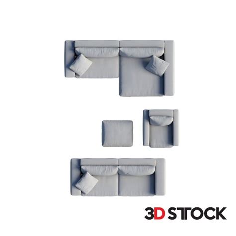 2d Sofa Set - 3D Stock : 3D Models for Professionals