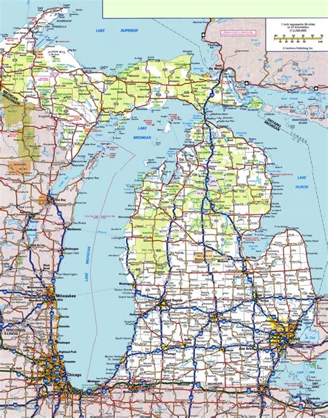 Michigan road map