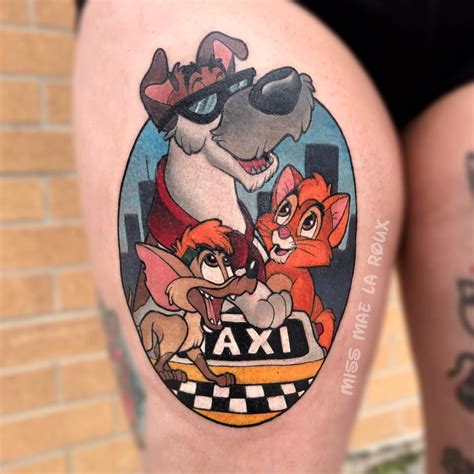 Oliver and Company Tattoo | Disney tattoos, Sleeve tattoos, Cool tattoos