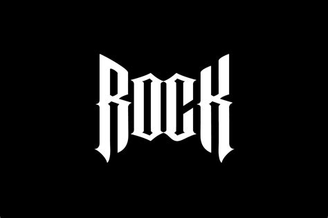 ROCK Music Typography Lettering Logo Graphic by Enola99d · Creative Fabrica