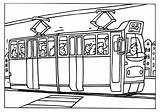 Tram Tramway Dots Connect Floor Low Dot Coloring Worksheet Pages  sketch template