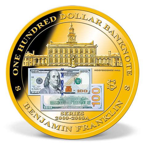 One-Hundred-Dollar Banknote Commemorative Coin | Gold-Layered | Gold | American Mint