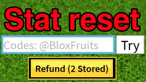 ALL stat reset codes in 1 minute.. (Blox Fruits) - YouTube