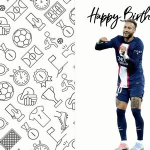 Neymar Birthday Card Instant Download Neymar Jr Card for - Etsy