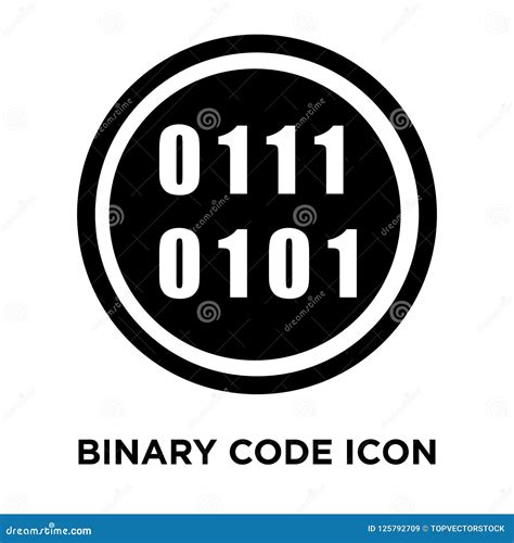 Binary Code Icon Vector Isolated on White Background, Logo Concept of Binary Code Sign on ...