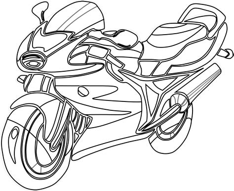 Motorbike Line Drawing - ClipArt Best