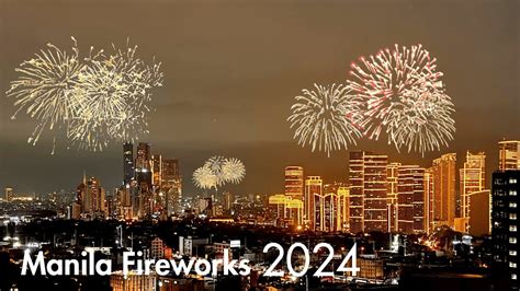 Manila New Year 2024 Fireworks as Seen Live from BGC, Taguig - YouTube