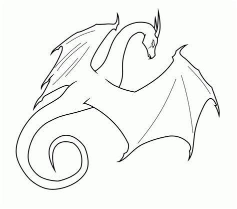 Free Dragon Outline Drawing, Download Free Dragon Outline Drawing png ...