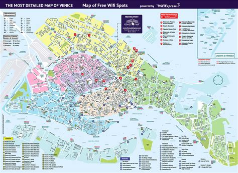 Venecia atracciones mapa - Mapa de atracciones de Venecia, italia (Italia)