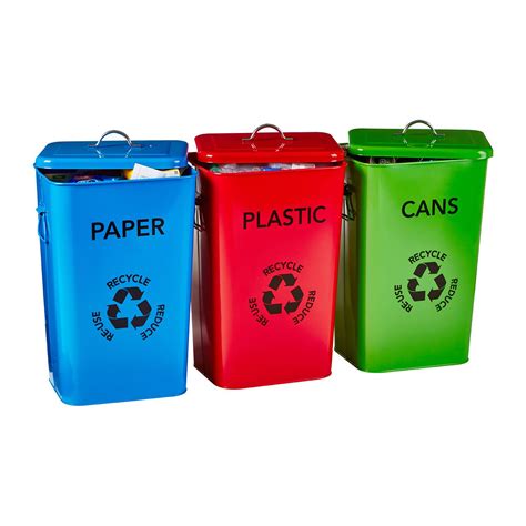 Set of 3 Recycling Bins