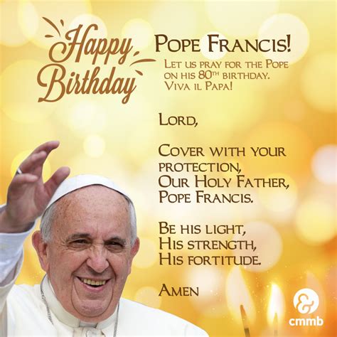 Happy Birthday, Pope Francis! - CMMB