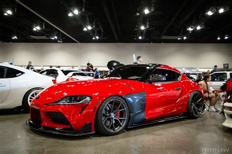 Red Mk5 Toyota Supra on Stance Wheels - BenLevy.com