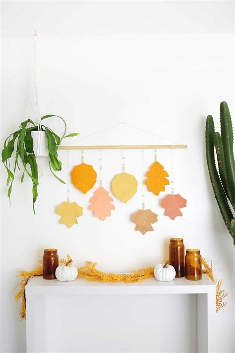 Felt Leaf Wall Decor DIY - A Beautiful Mess