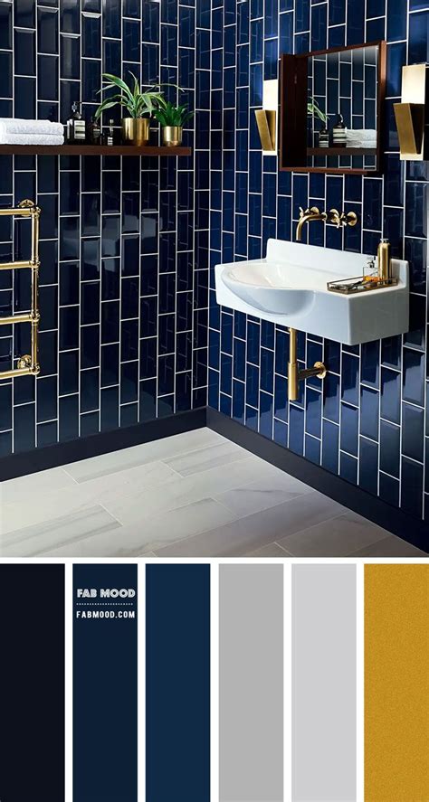 Deep Blue Bathroom | Küçük banyo dizaynı, Lüks banyolar, Tasarım evler