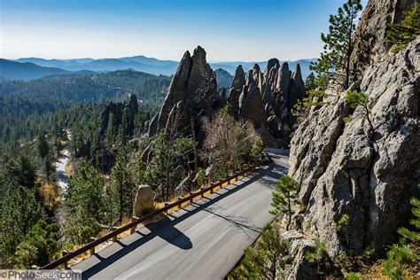 Cathedral Spires Area, Custer State Park, Needles Highway SD 87 built 1922. South Dakota, USA ...