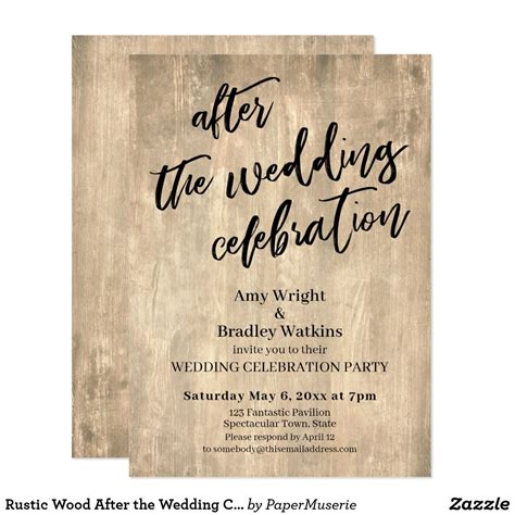 After Wedding Celebration Invitations - abc wedding