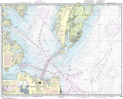 NOAA Nautical Chart - 12221 Chesapeake Bay Entrance