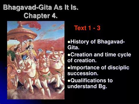 PPT - Bhagavad-Gita As It Is. Chapter 4. PowerPoint Presentation - ID ...