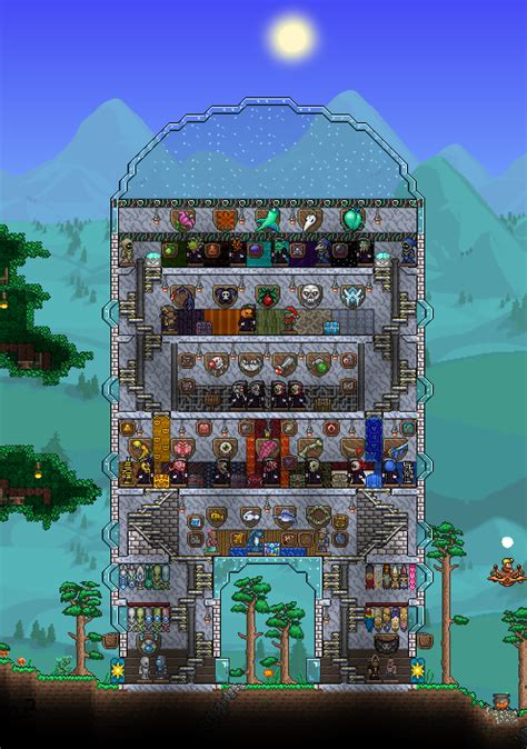 Biweekly Building Contest - Trophy room : r/Terraria