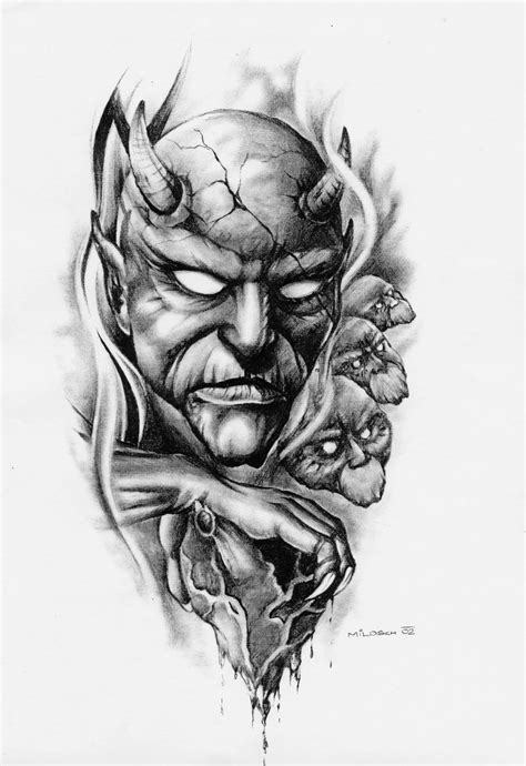 Pin by Jesse Jimenez on evil art | Evil tattoos, Tattoo design drawings, Evil skull tattoo