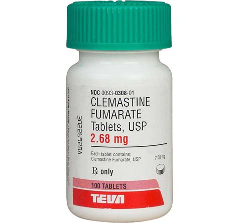 Clemastine Fumarate Tablets for Dogs and Cats Generic (brand my vary ...