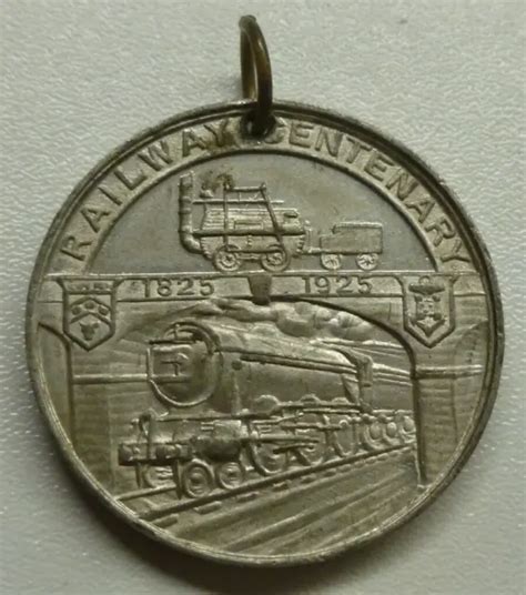 RAILWAY CENTENARY STEAM Locomotive George Stephenson 1925 White Metal ...