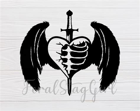 Broken Heart SVG / Angel Wings SVG / Skeleton SVG / Gothic Svg - Etsy