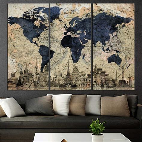 Oversized World Map Canvas | World Map