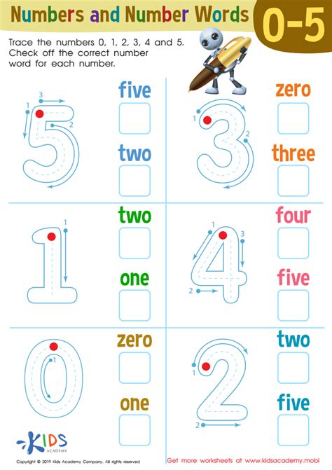 Numbers In Words For Kids