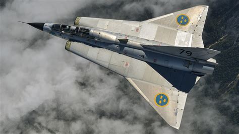 Fondos de Pantalla 2560x1440 Avión de caza Avións Saab 35 Draken Swedish Desde arriba Aviación ...