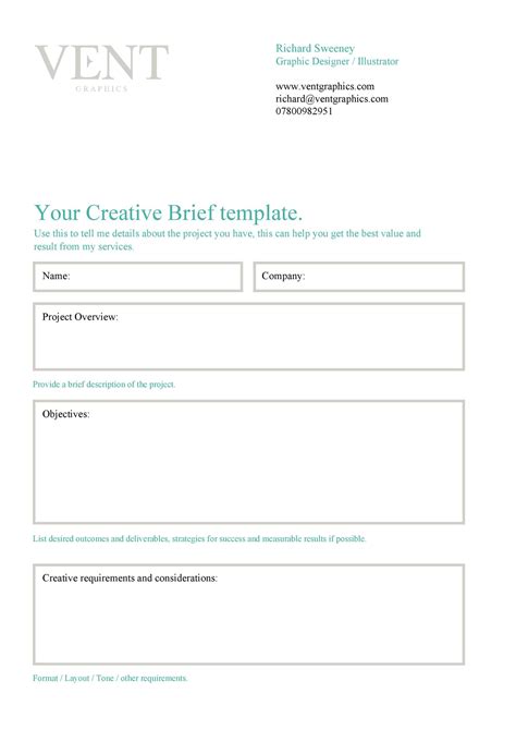 40 Creative Brief Templates & Examples ᐅ TemplateLab