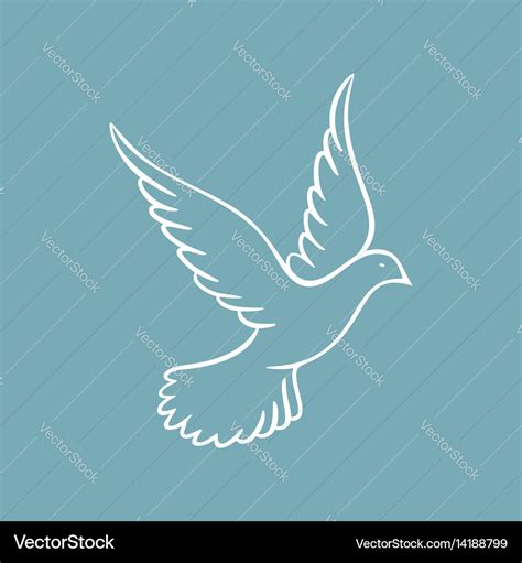 Dove symbol of the holy spirit Royalty Free Vector Image